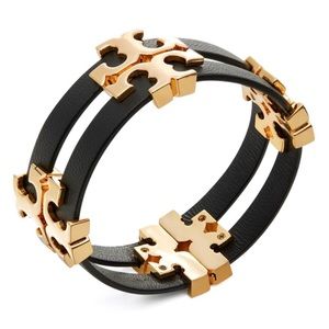 TORY BURCH • Serif-T Stacked Wrap Bracelet